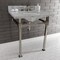 Kingston Brass KVPB30MSQ6 30-Inch Carrara Marble Console Sink, Marble White/Polished Nickel KVPB30MSQ6 - alternate 4